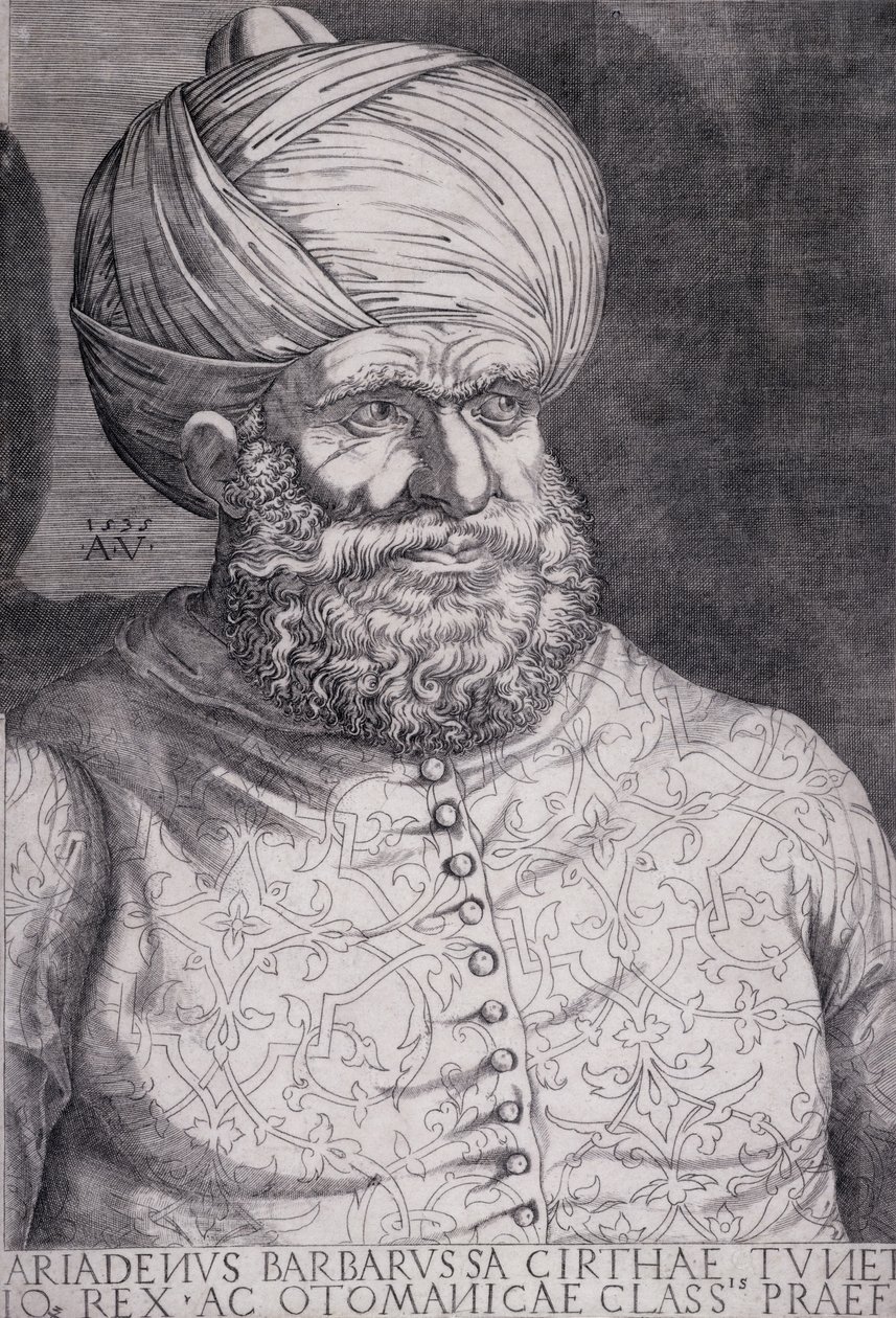 Barbarossa (Khayr ad-Din) (d.1546) 1535 av Agostino Musi