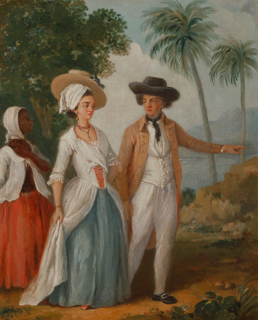 Planter og hans kone, med en tjener av Agostino Brunias