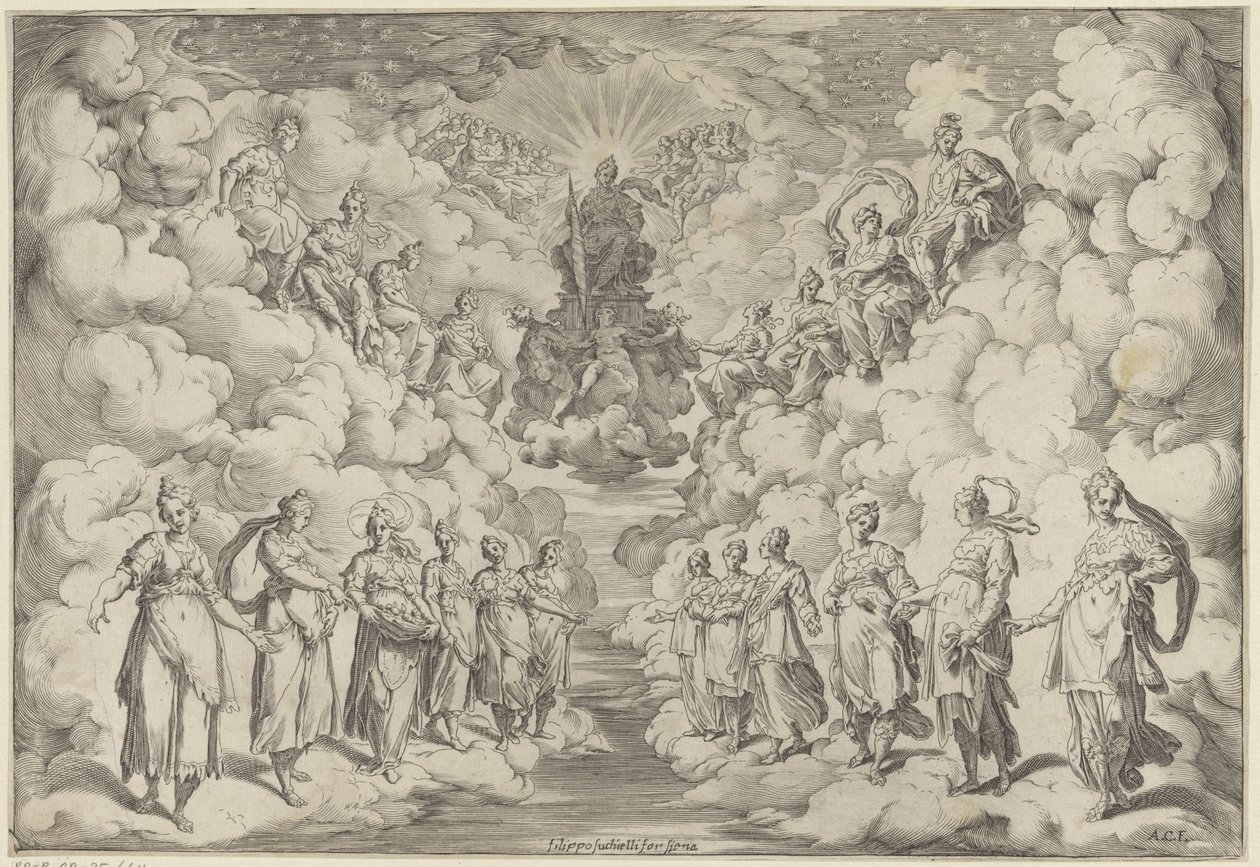 Harmoni av kulene av Agostino Carracci