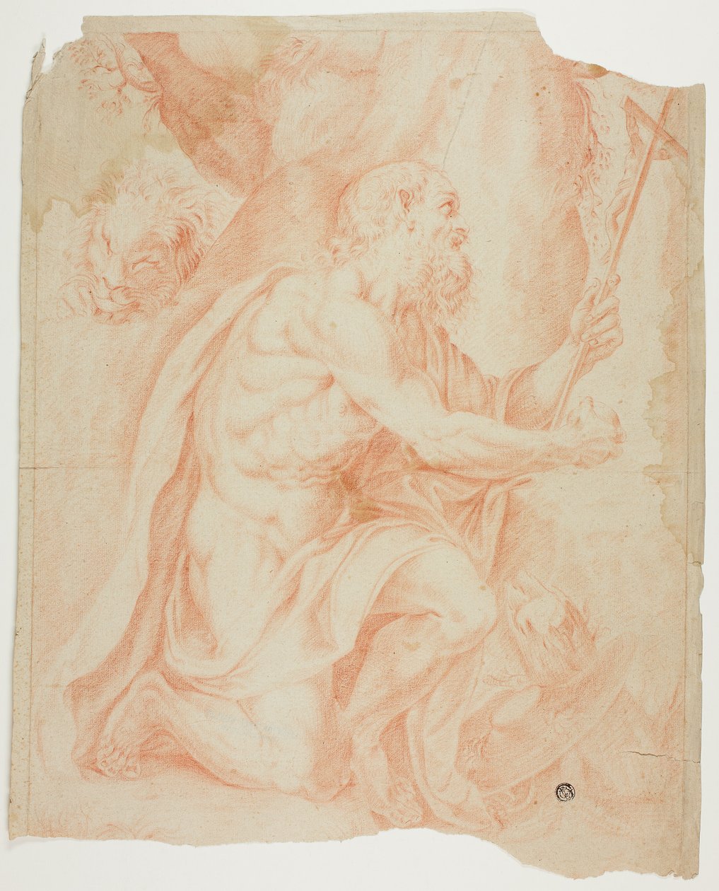 Den hellige Jerome av Agostino Carracci