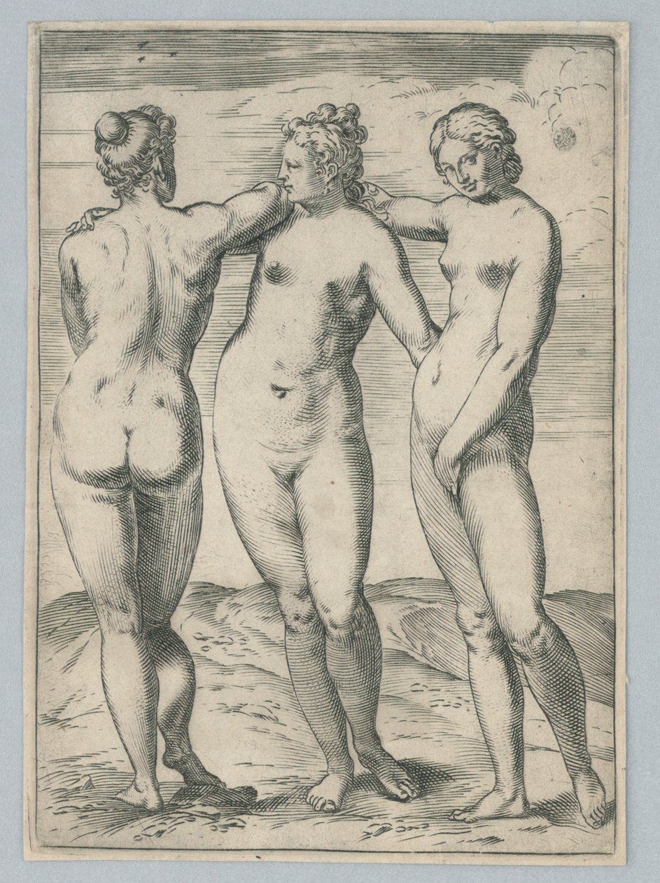De tre nåder av Agostino Carracci