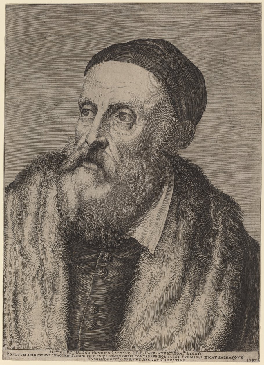 Titian av Agostino Carracci after Titian