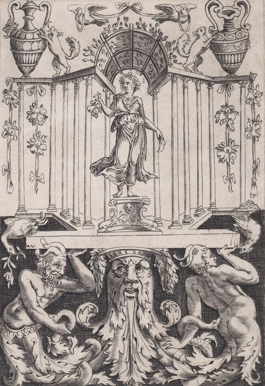 Ornamental Panel, ca. 1514-36. av Agostino Veneziano