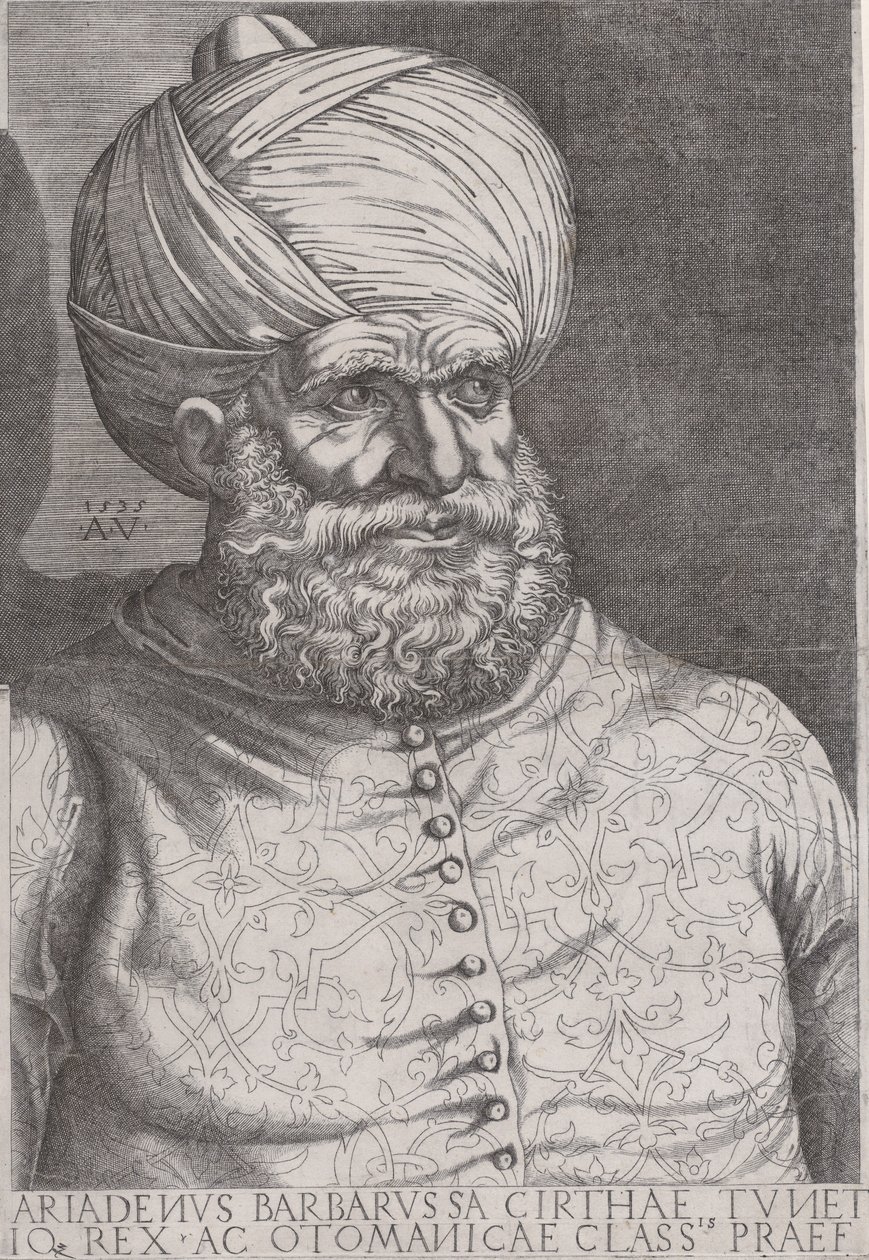 Portrett av Barbarossa, 1535. av Agostino Veneziano