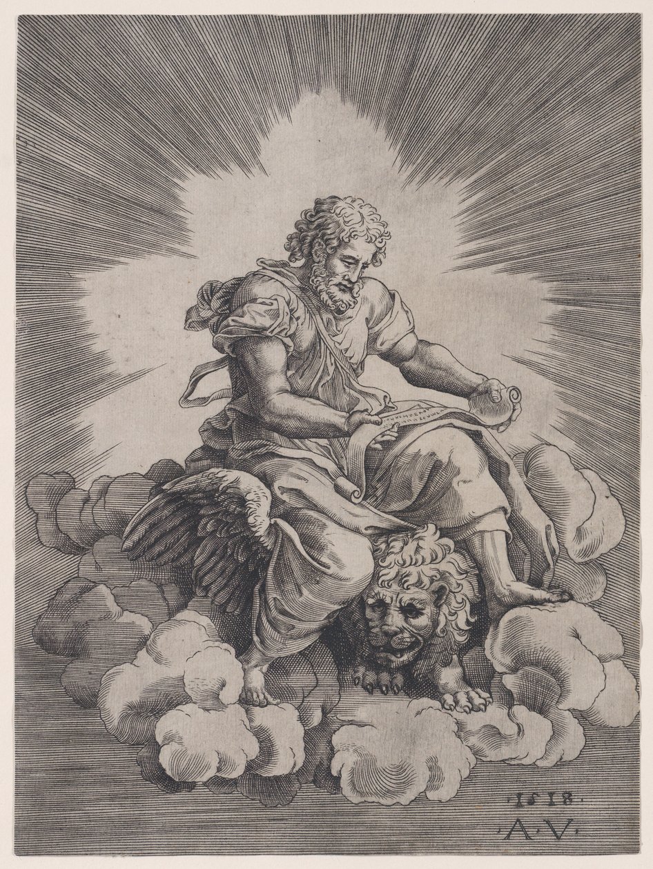 Markus, datert 1518. av Agostino Veneziano