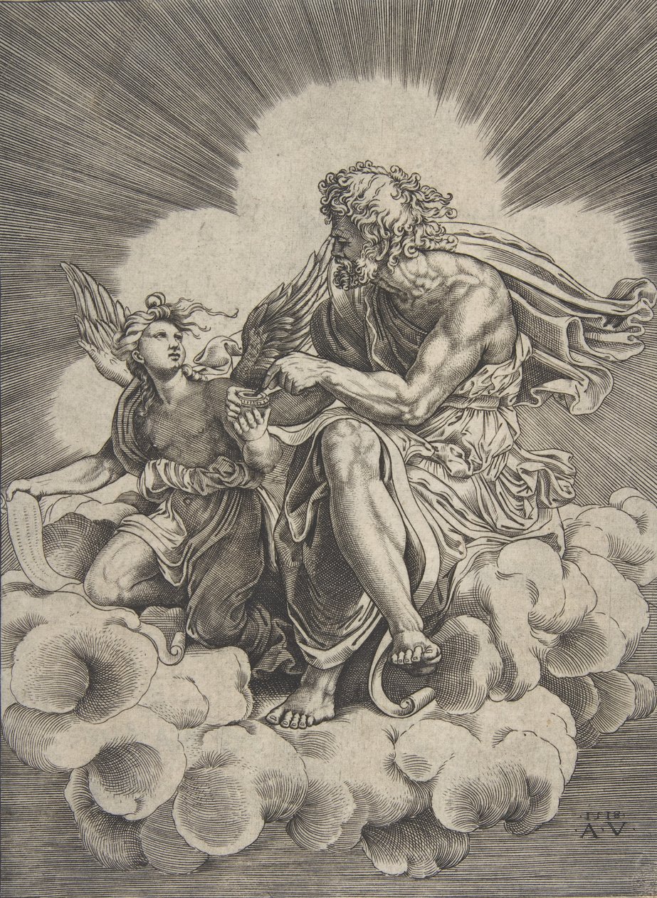 Saint Matthew, datert 1518. av Agostino Veneziano