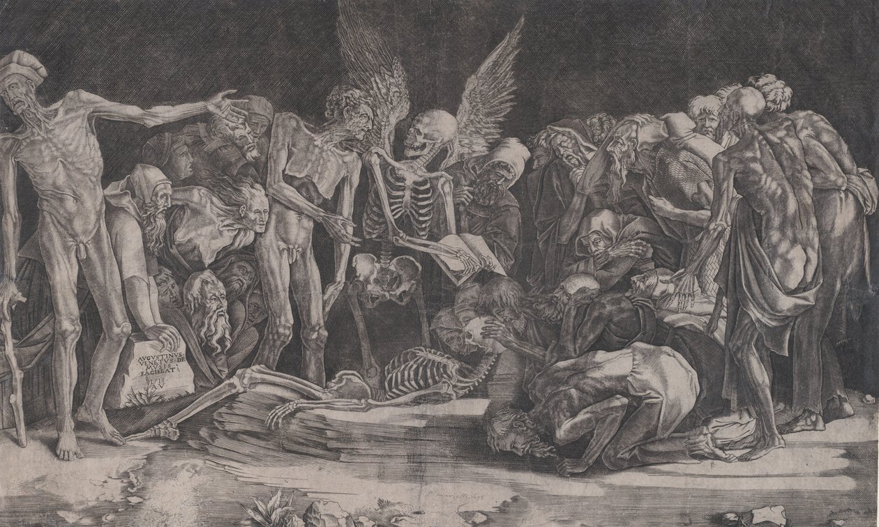 Skjeletter, datert 1518. av Agostino Veneziano