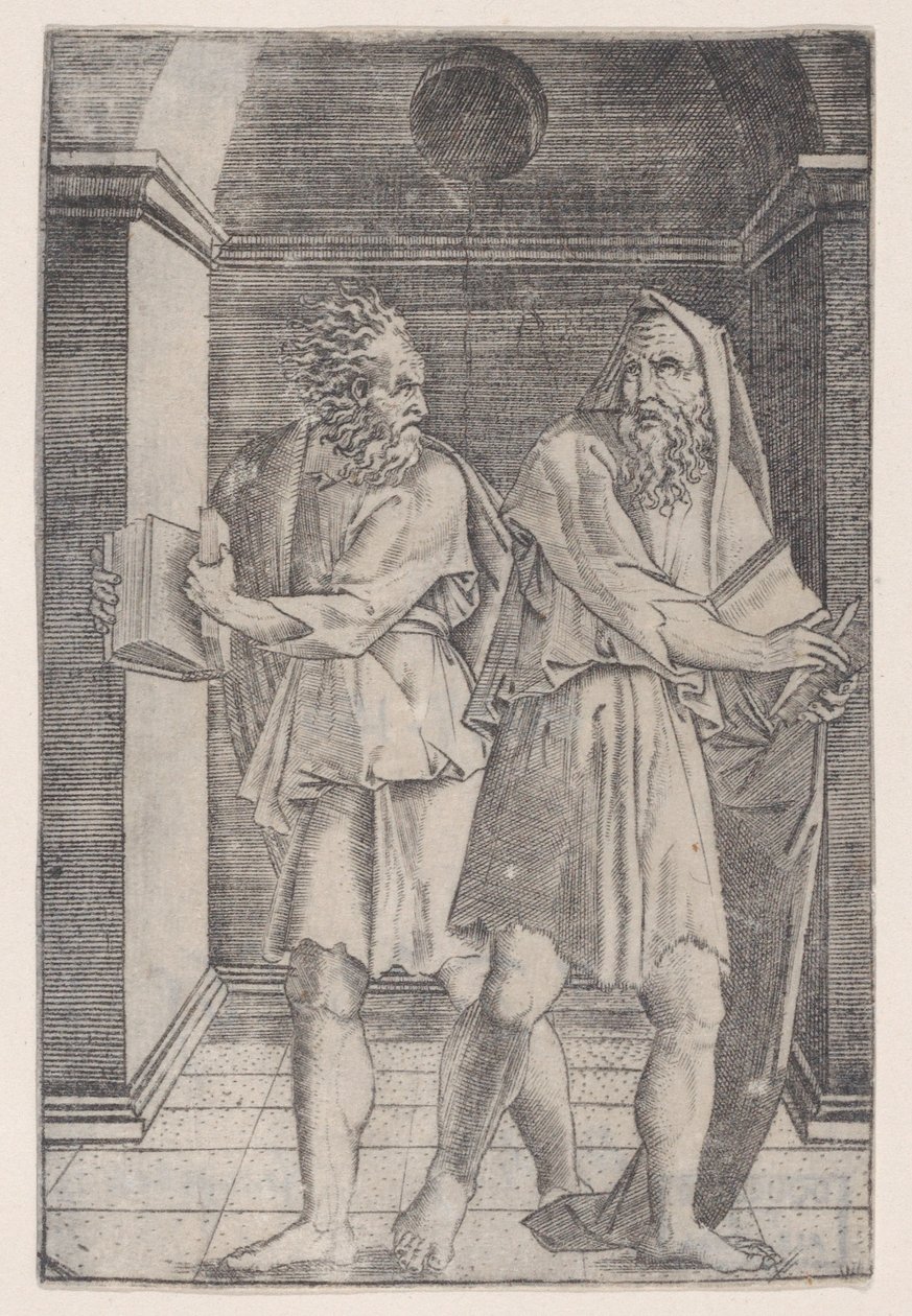 Filosofene, ca. 1514-36. av Agostino Veneziano