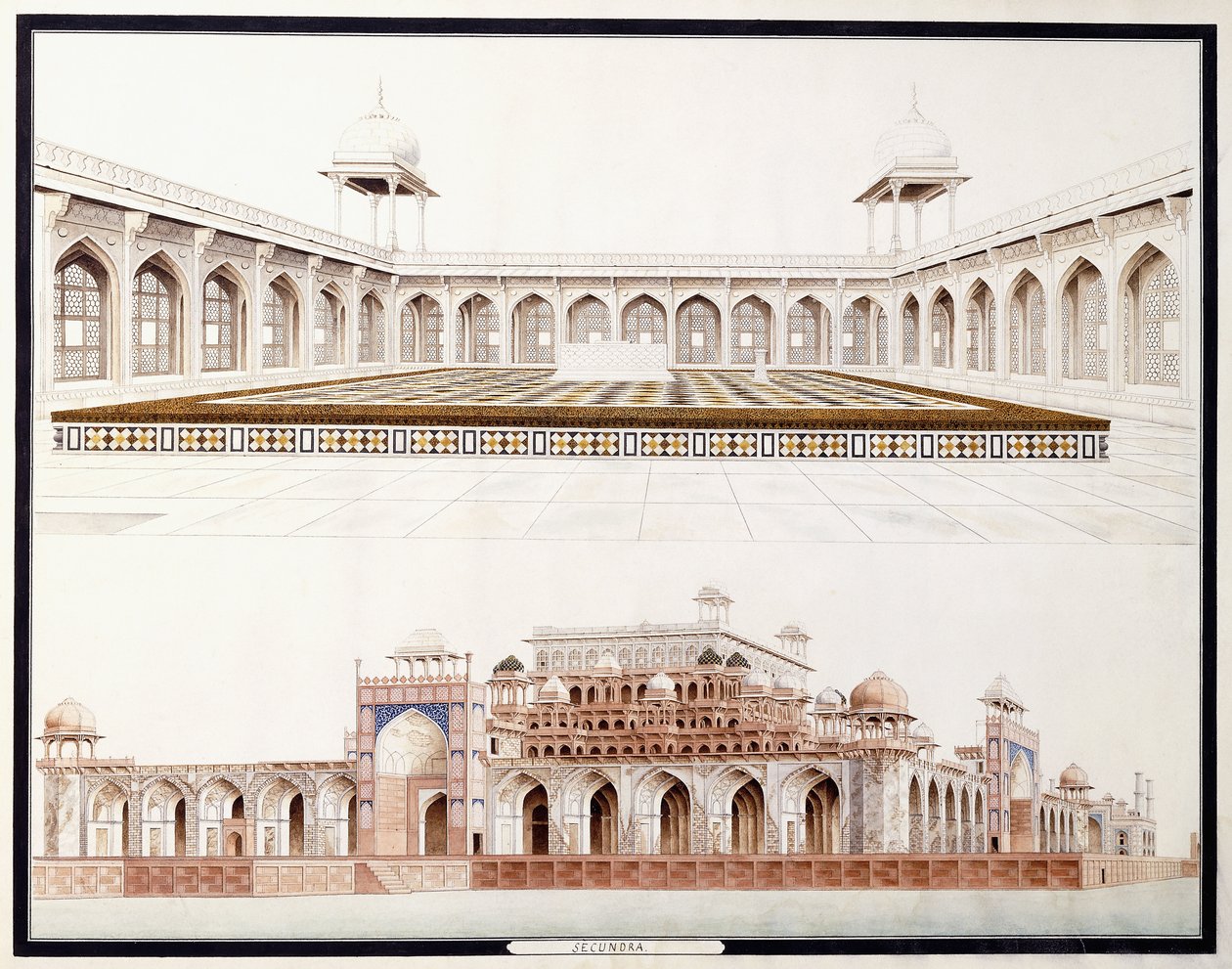 Secundra, ca. 1815 av Agra School