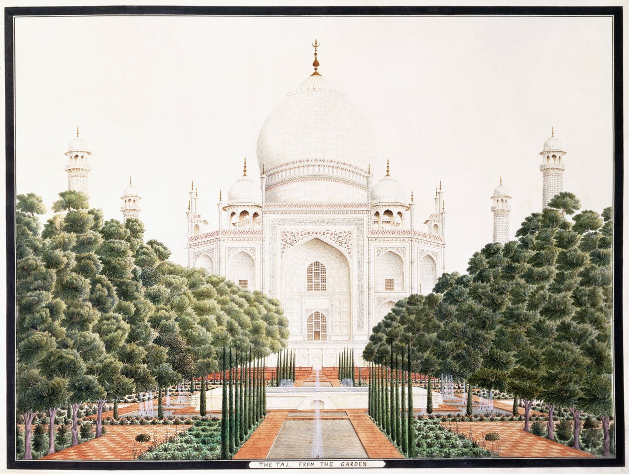 Taj fra hagen, ca. 1815 av Agra School