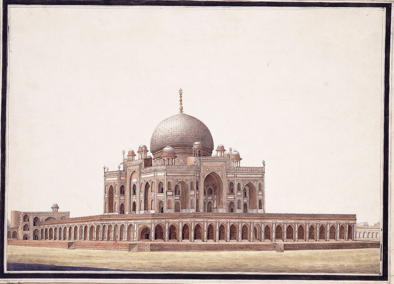 Graven til Humayun, ca. 1820 av Agra School