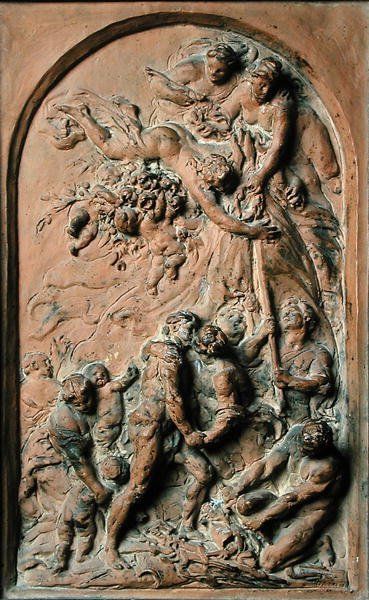 Fraternite, ca. 1883 (patinert gips) av Aime Jules Dalou