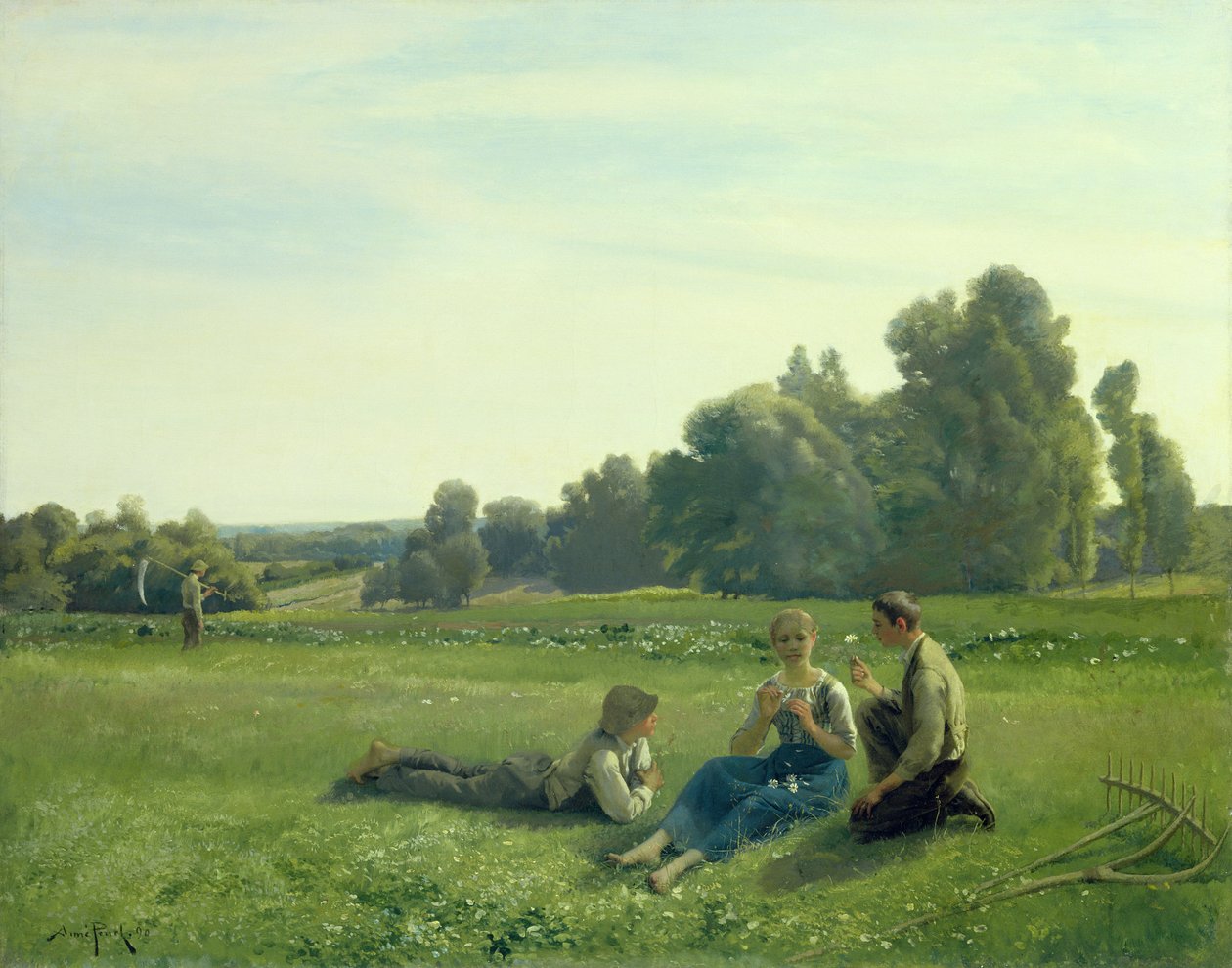 Hømakere i hvile, 1890 av Aime Perret