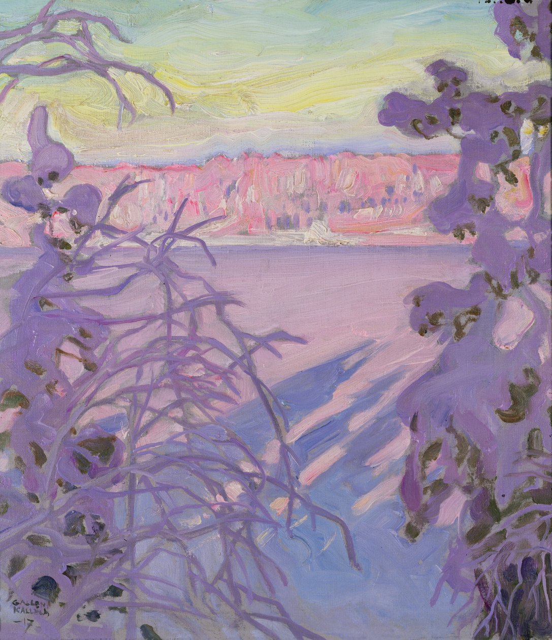 Et vinterlandskap, 1917 av Akseli Valdemar Gallen Kallela