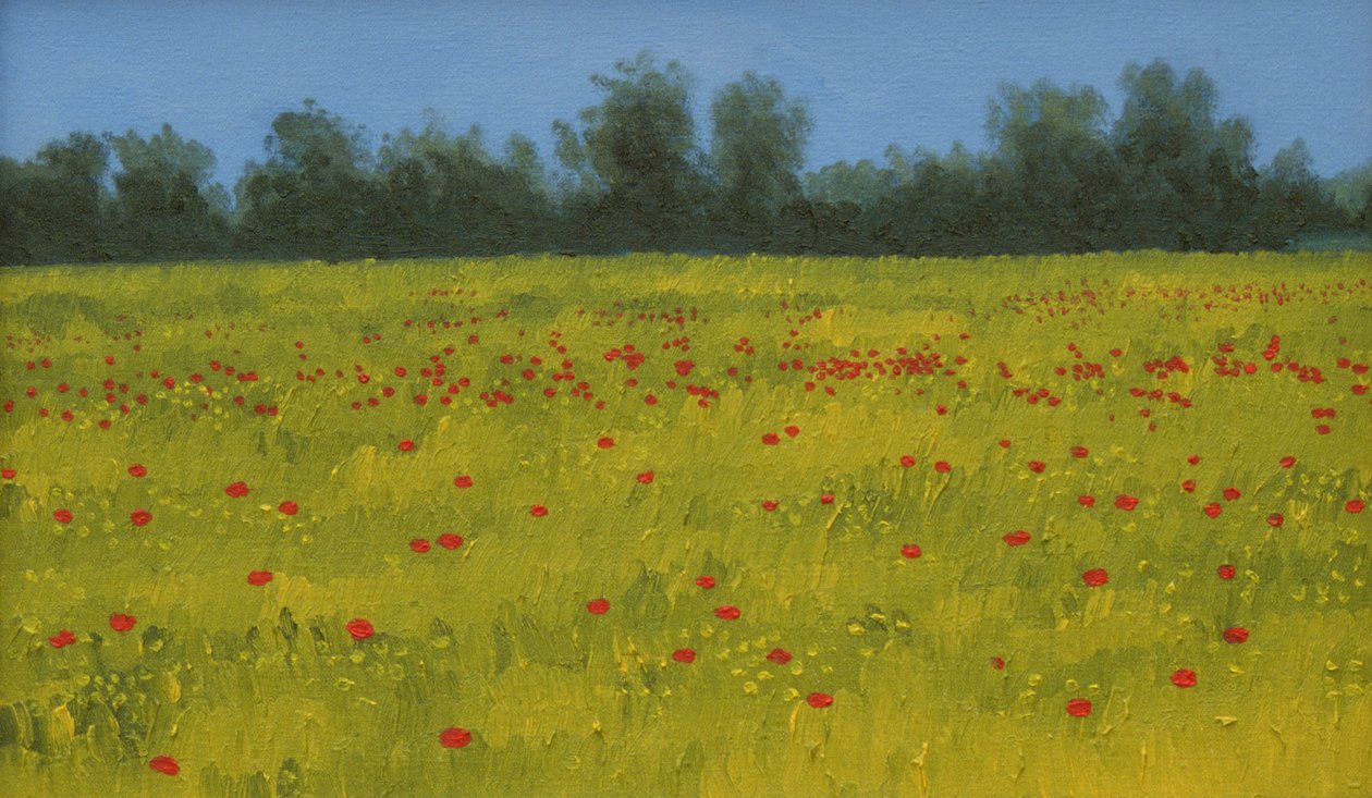 Yellow Field with Poppies, 2002 av Alan Byrne