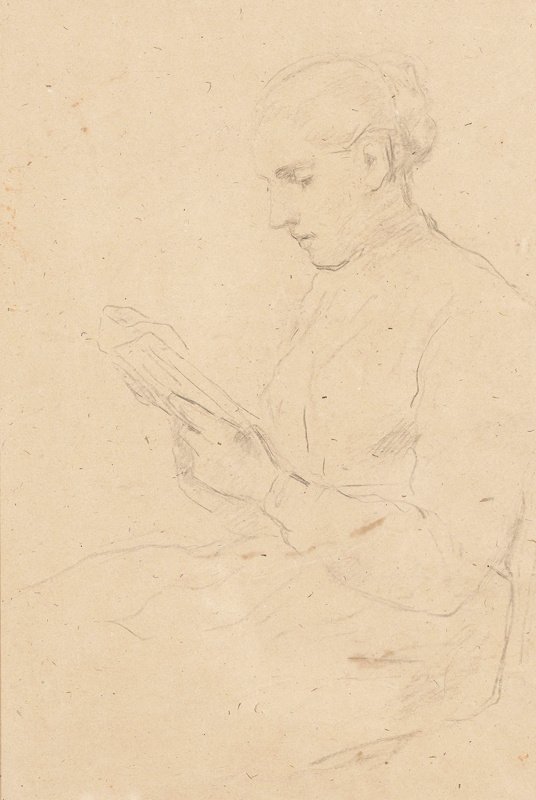 Studie av en lesepike av Albert Anker