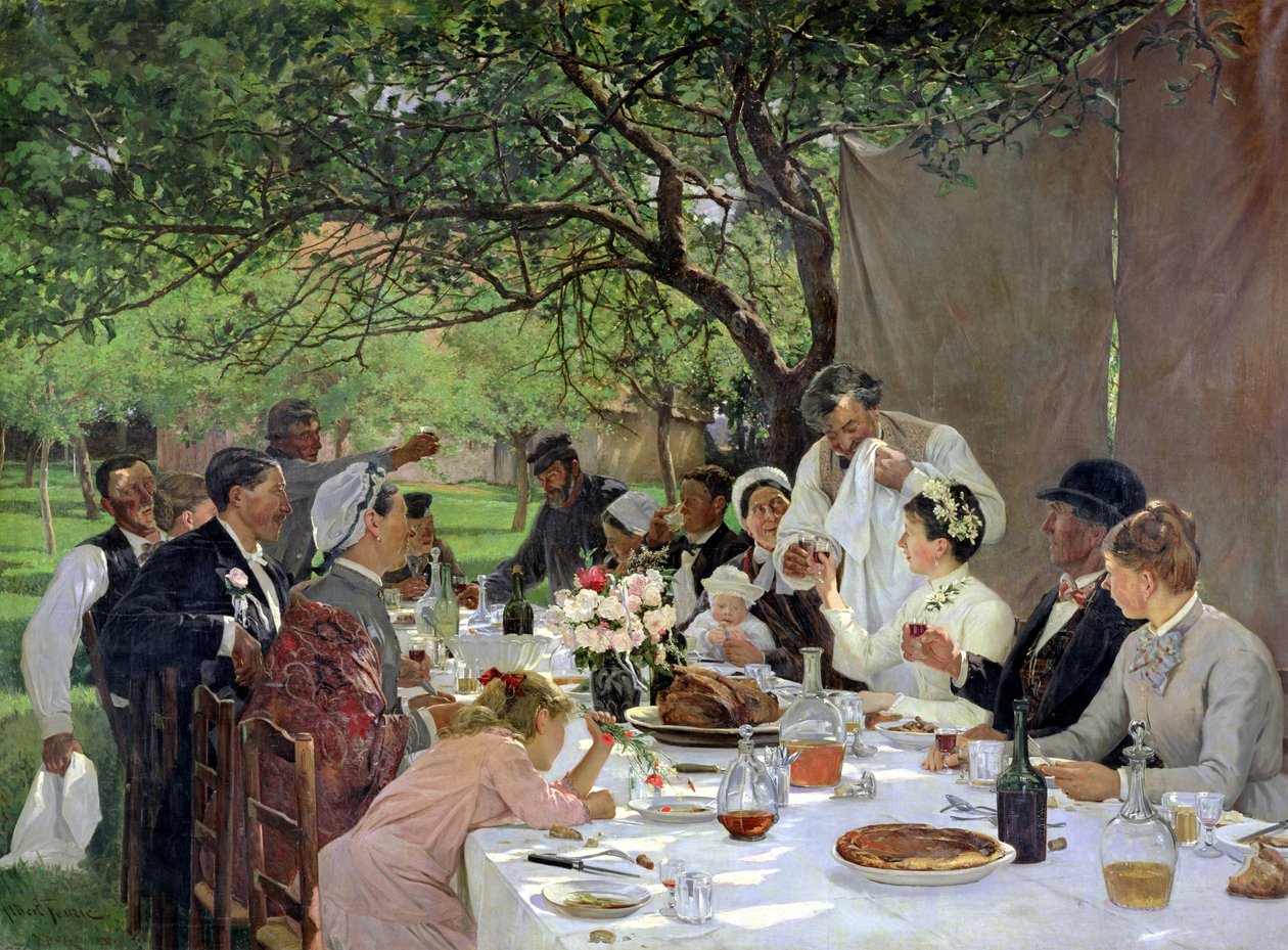 Bryllupsmåltidet i Yport, 1886 av Albert Auguste Fourie