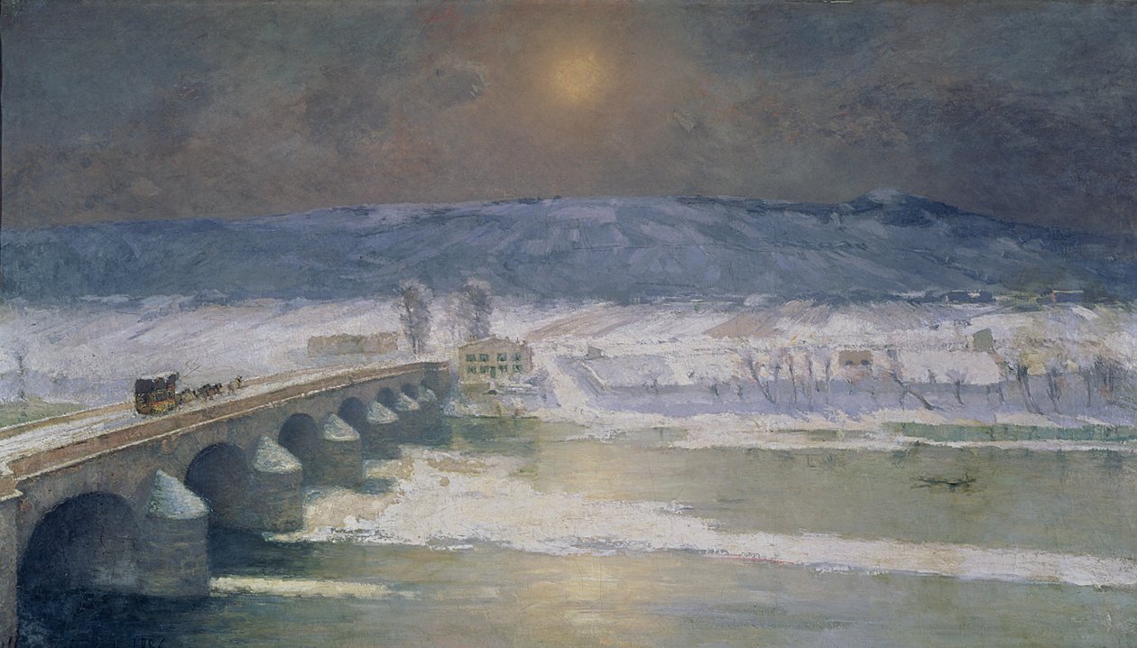 Snøen i Auvergne, 1886 av Albert Charles Lebourg