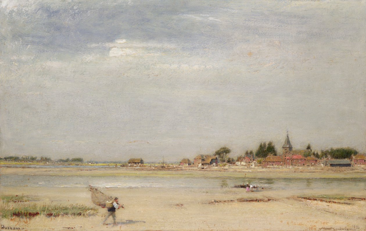 Bosham, 1920 (olje, wc, kroppsfarge og blekk på papir) av Albert Goodwin