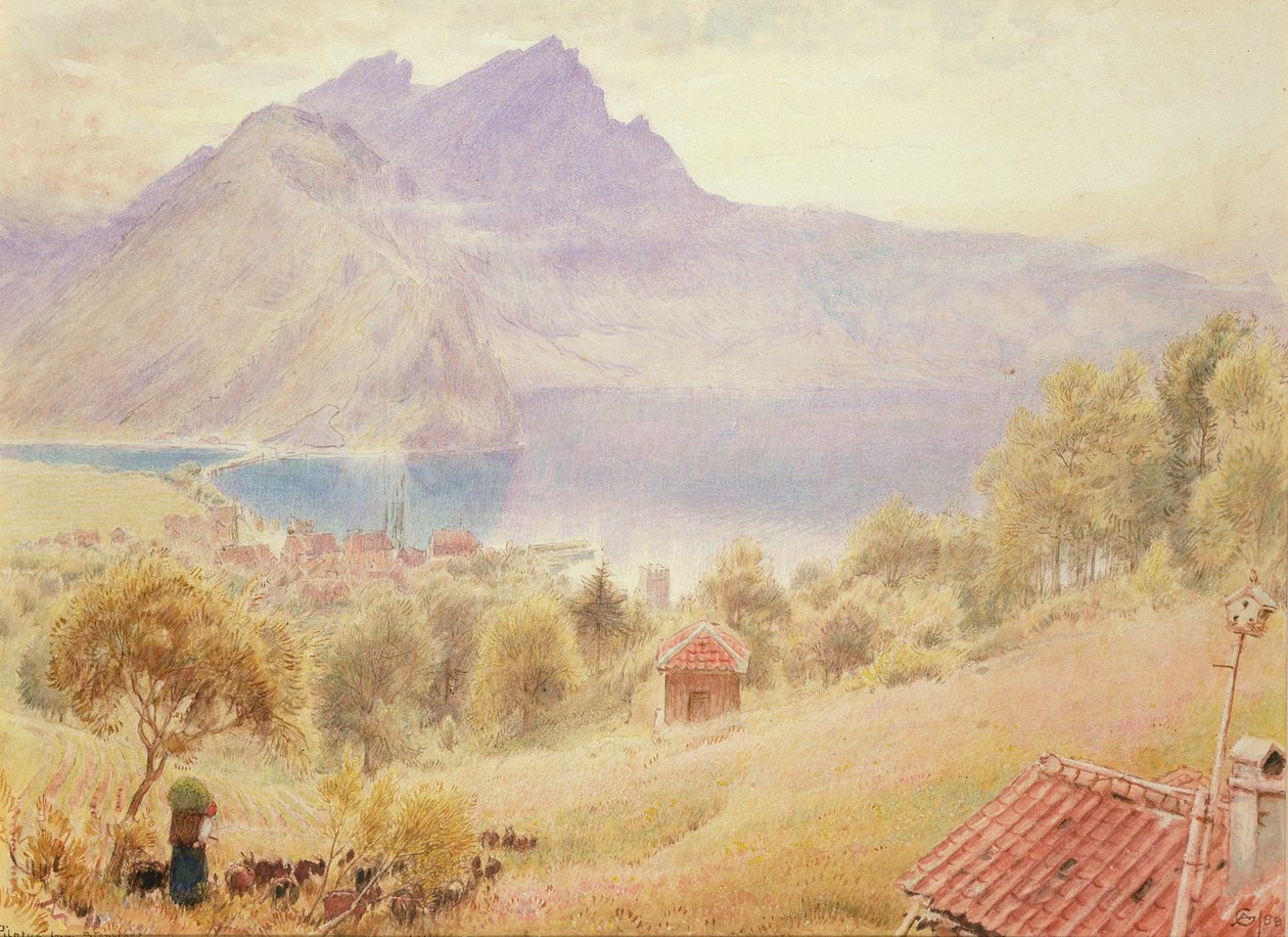 Pilatus fra Stanstadt, Sveits av Albert Goodwin