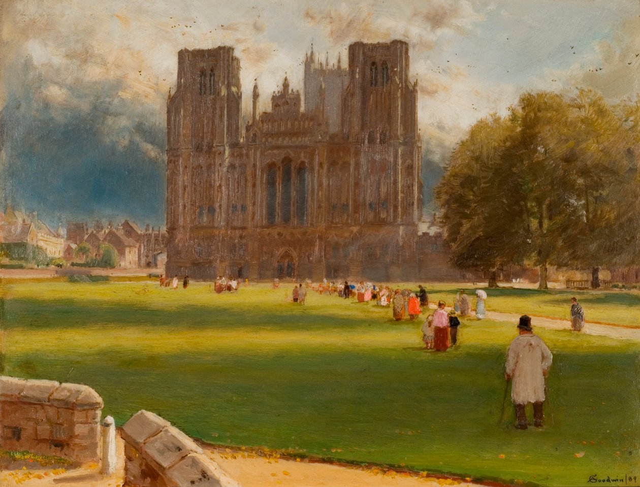Wells katedral, 1889 av Albert Goodwin
