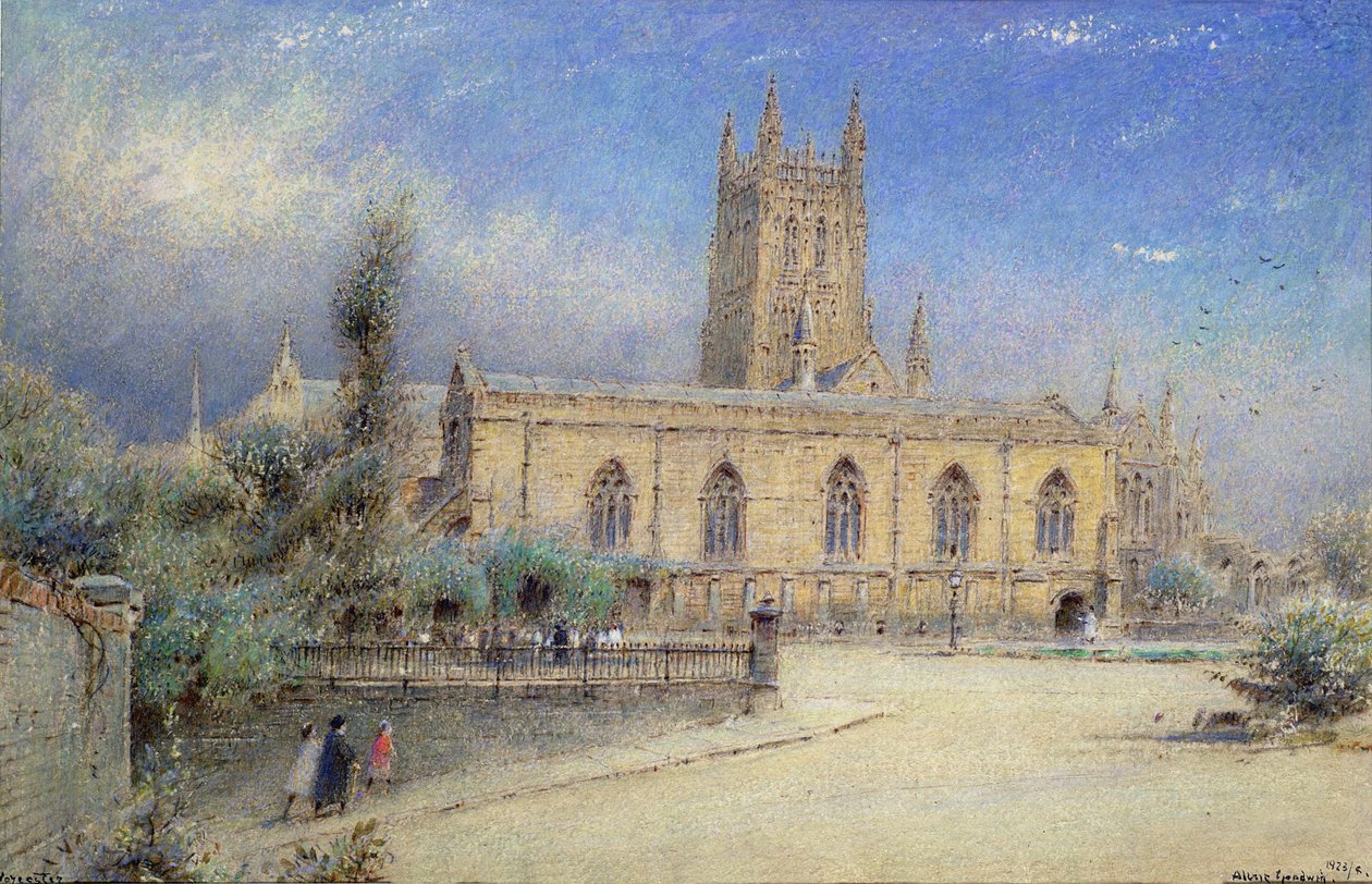 Worcester katedral av Albert Goodwin