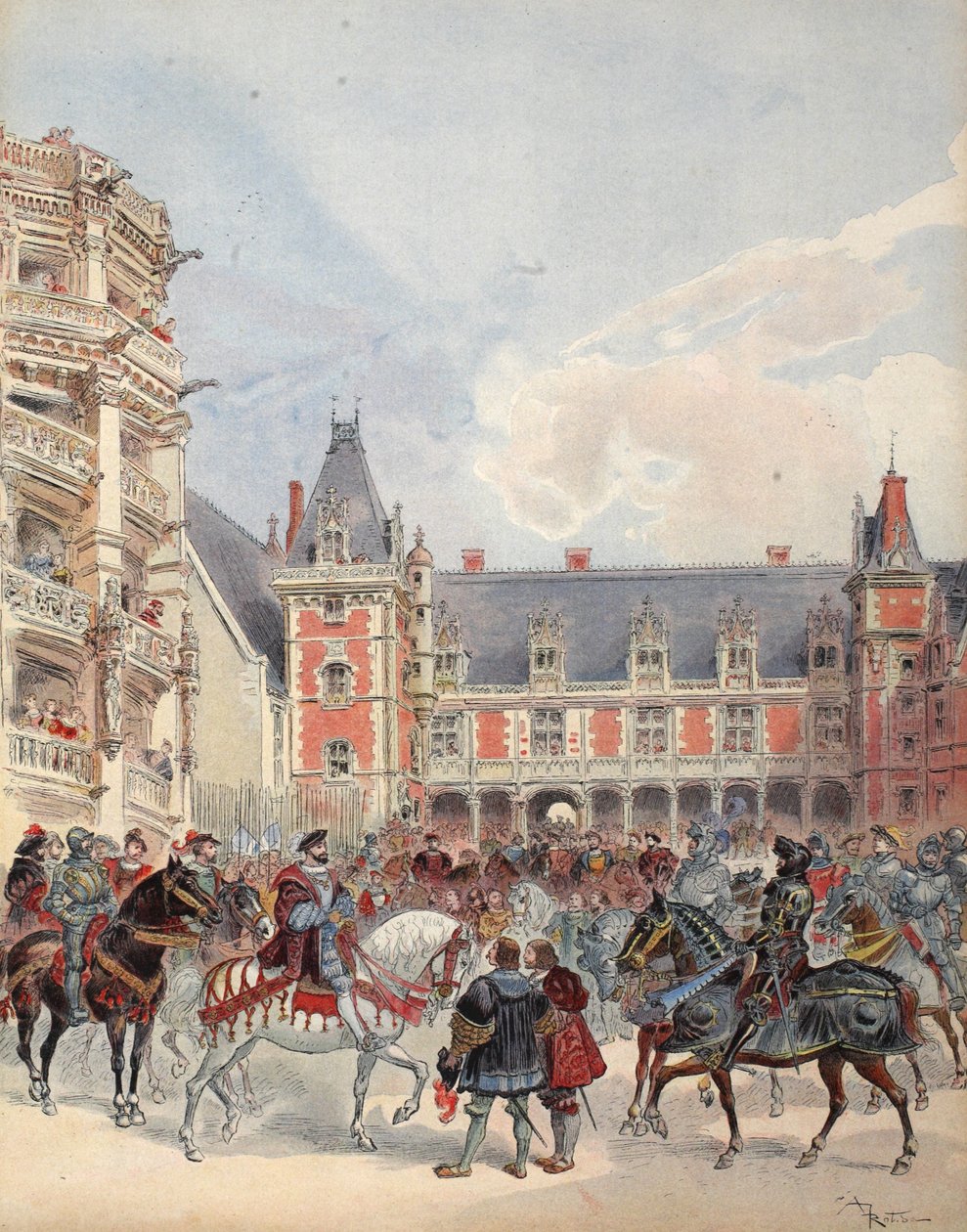 Retten i slottene i Loire, illustrasjon fra 