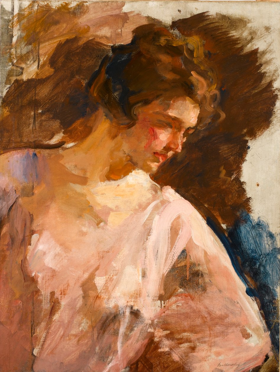 Portrett av en ung dame, ca. 1900 av Albert de Belleroche