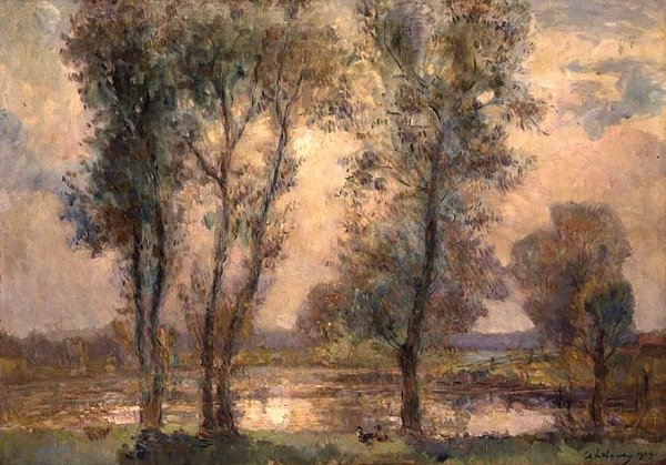 Nær innsjøen av Albert Charles Lebourg