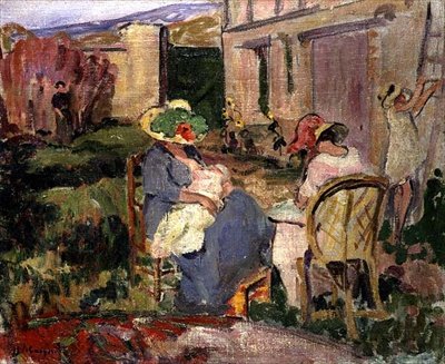 Familien (olje på lerret) av Albert Charles Lebourg