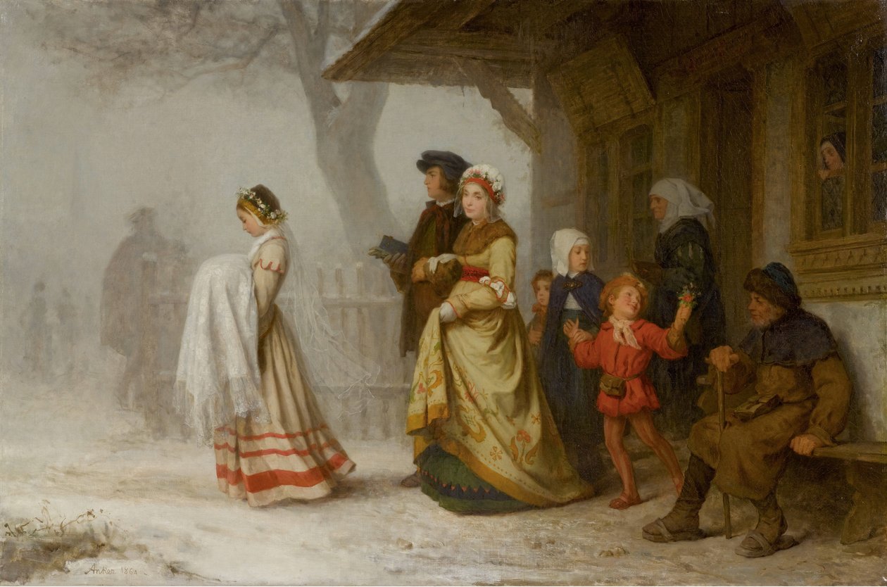Dåp, 1864. av Albert Anker