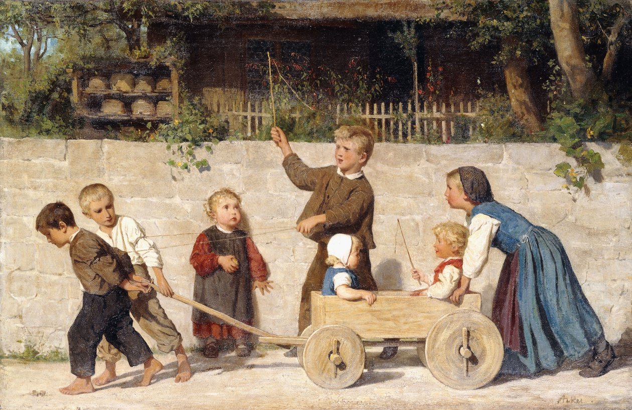 Barnelag, 1868 av Albert Anker