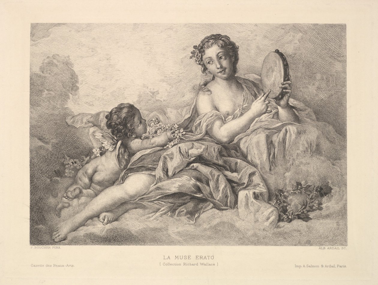 Muse Erato, 1890. av Albert Ardail