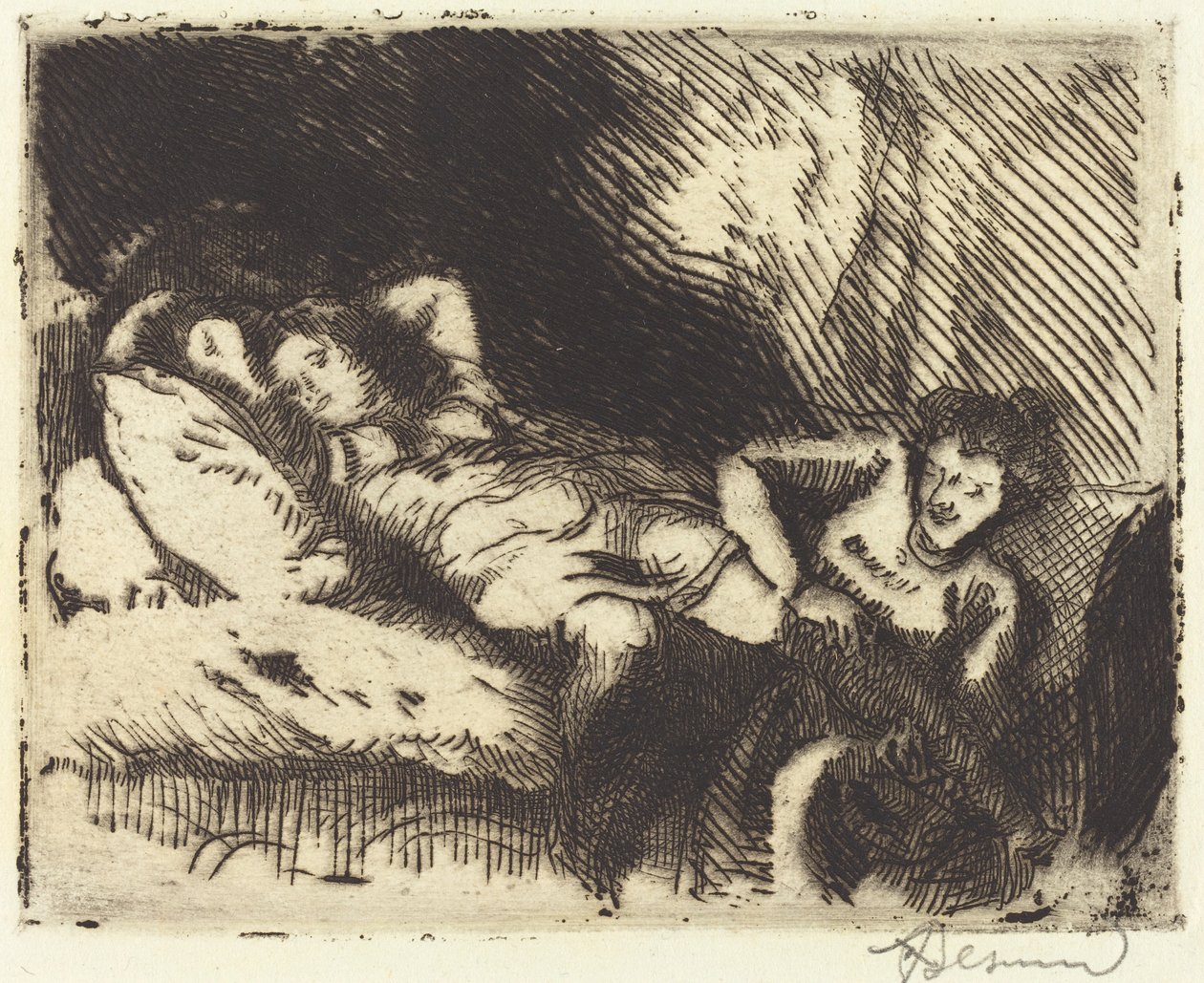 Gå til sengs (Le coucher) av Albert Besnard