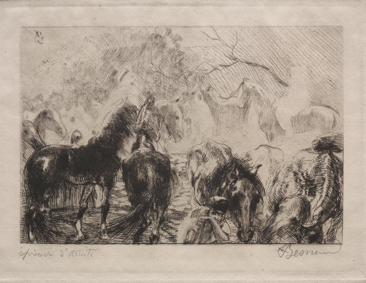 Hestemarked i Alger av Albert Besnard