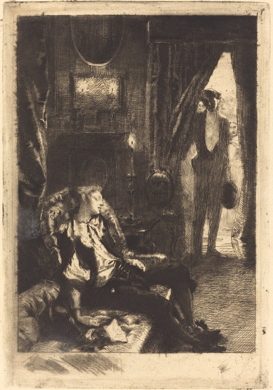 Iza sover av Albert Besnard