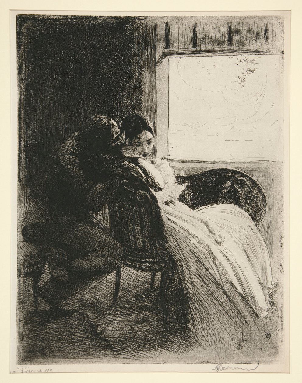 The Flirt (Flørt) av Albert Besnard