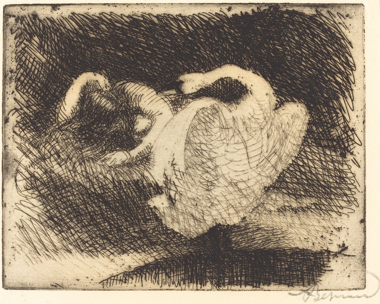 Leda sover av Albert Besnard