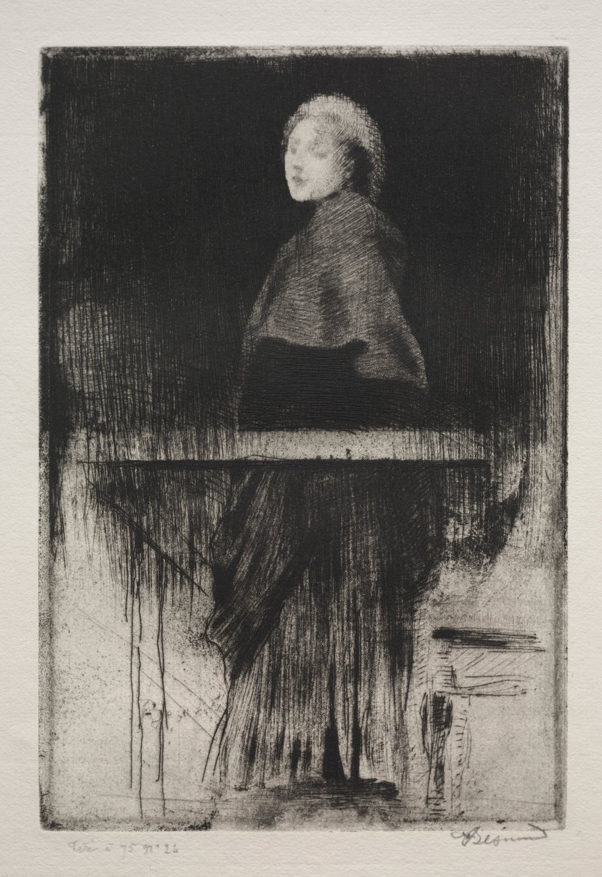 Kvinne med kappe, 1889. av Paul Albert Besnard
