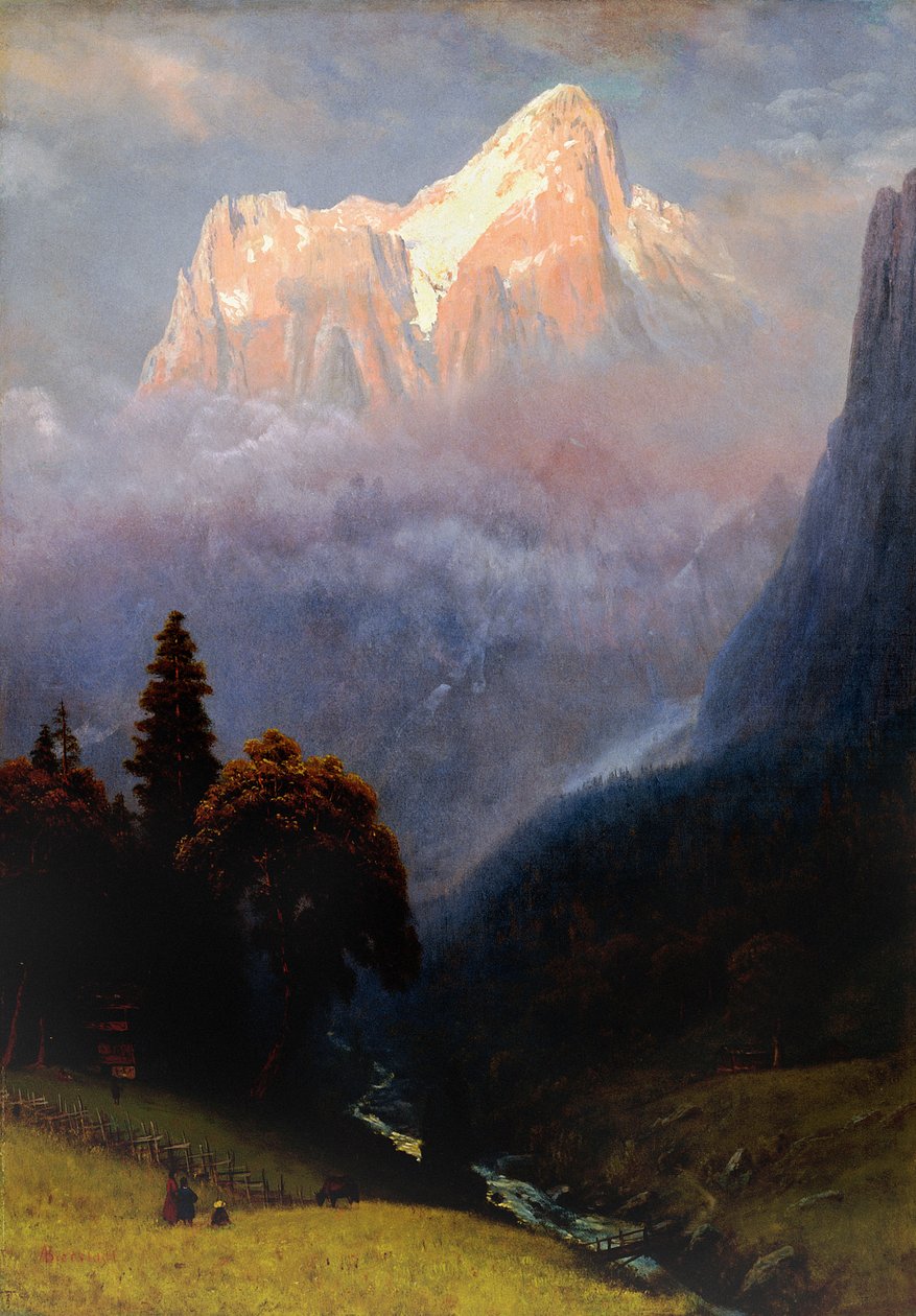 Storm blant alpene, ca. 1856 av Albert Bierstadt