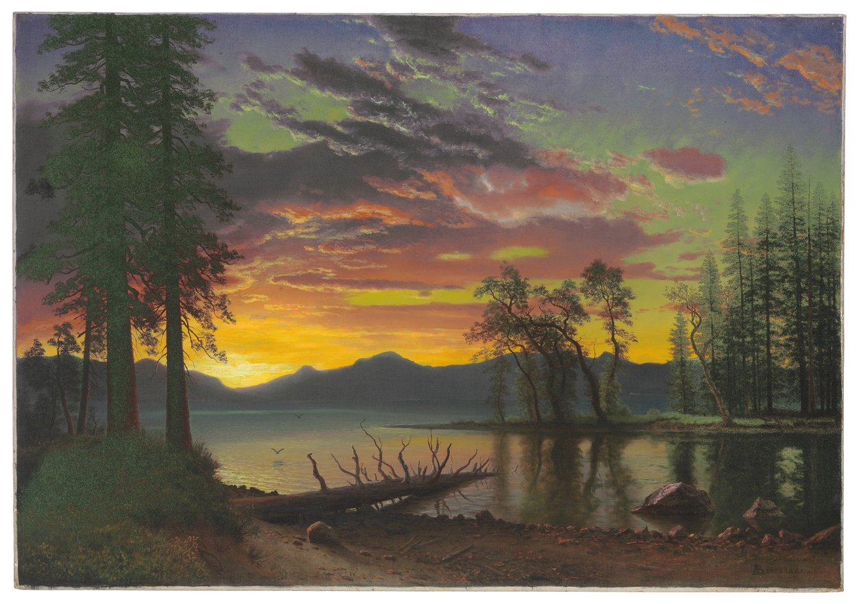 Twilight, Lake Tahoe, ca. 1870-tallet av Albert Bierstadt