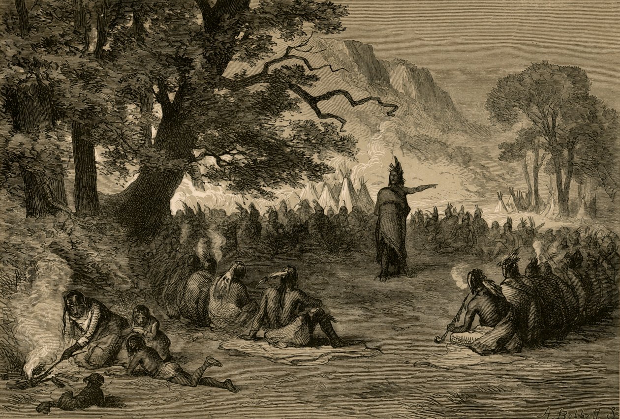 Pontiac i rådet, 1877. av Albert Bobbett