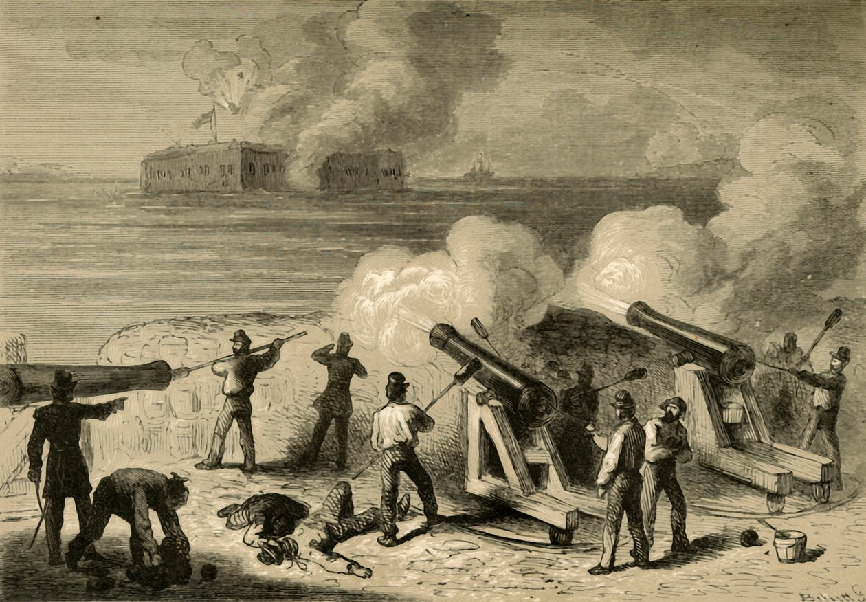 Angrepet av Fort Sumter, 1878. av Albert Bobbett