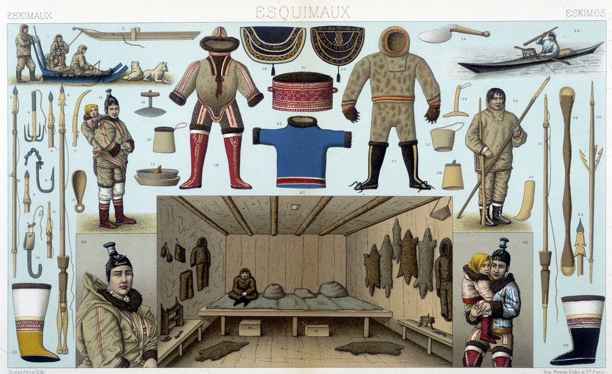 Illustrasjon av A. Racinet (1872). av Albert Charles August Racinet