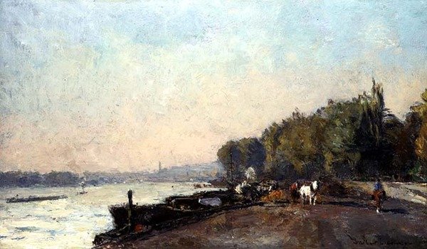 Suresnes om høsten (olje på lerret) av Albert Charles Lebourg