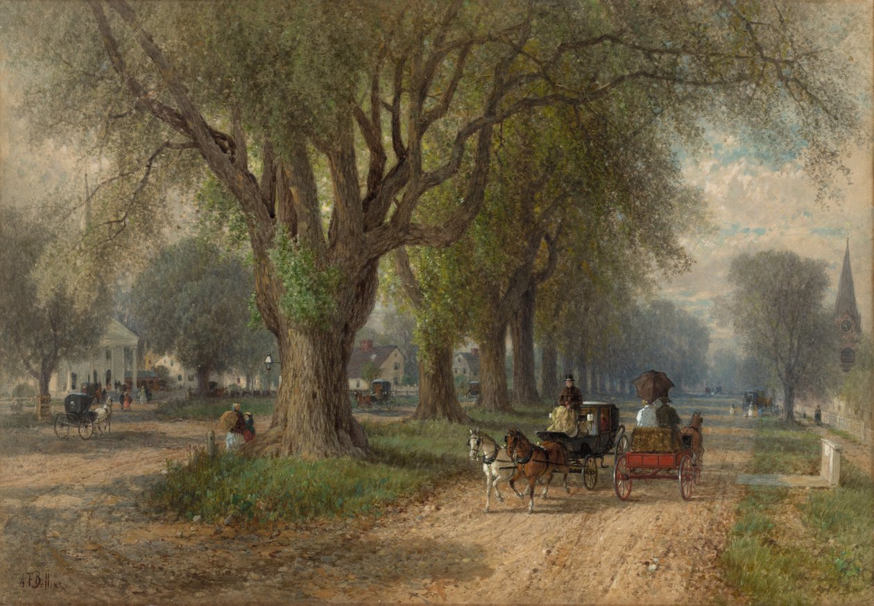 søndag i New England, ca. 1876. av Albert Fitch Bellows