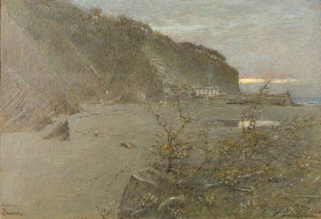 Høst på Clovelly av Albert Goodwin