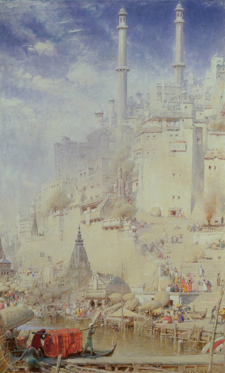 Benares (også kjent som Varanasi) av Albert Goodwin