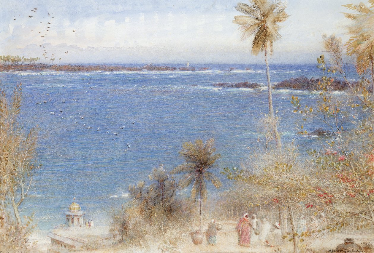 Ceylons Isle, 1905 (wc på papir) av Albert Goodwin
