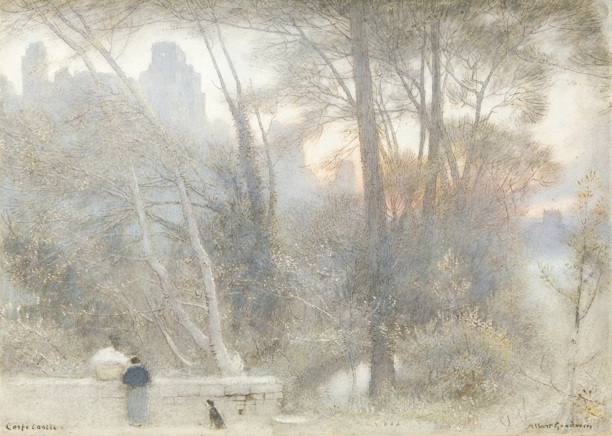Corfe slott av Albert Goodwin
